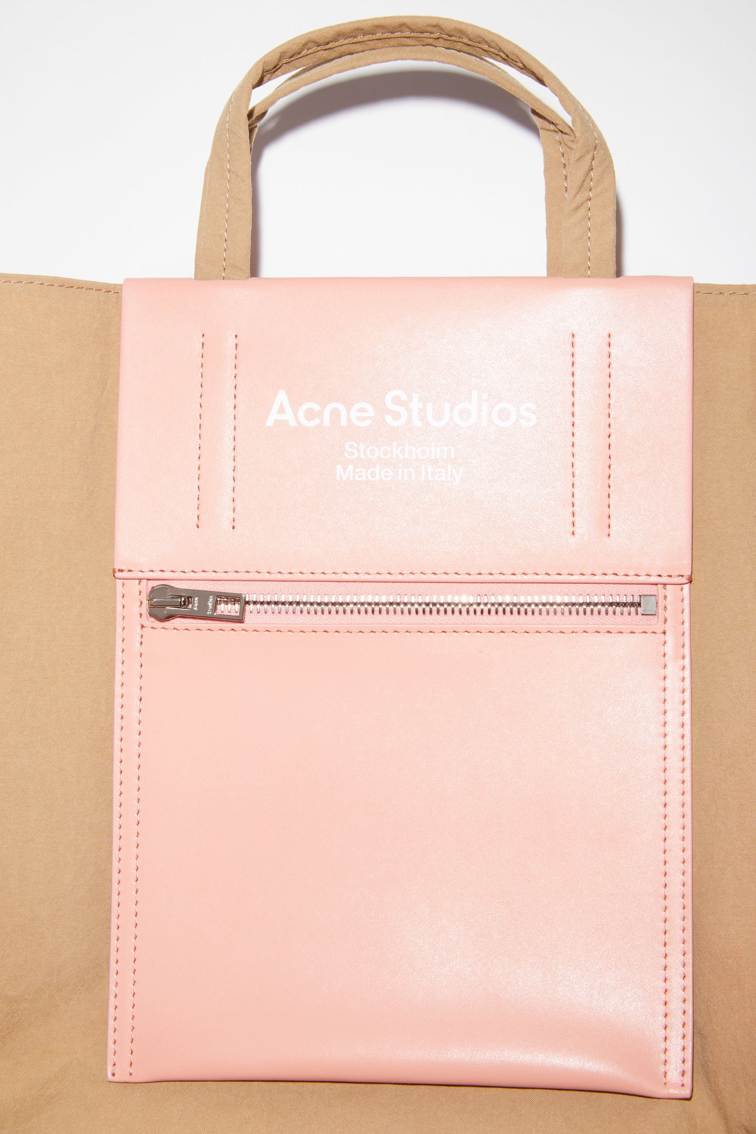 Acne Studios ミディアムトートバッグ ブラウン ピンク