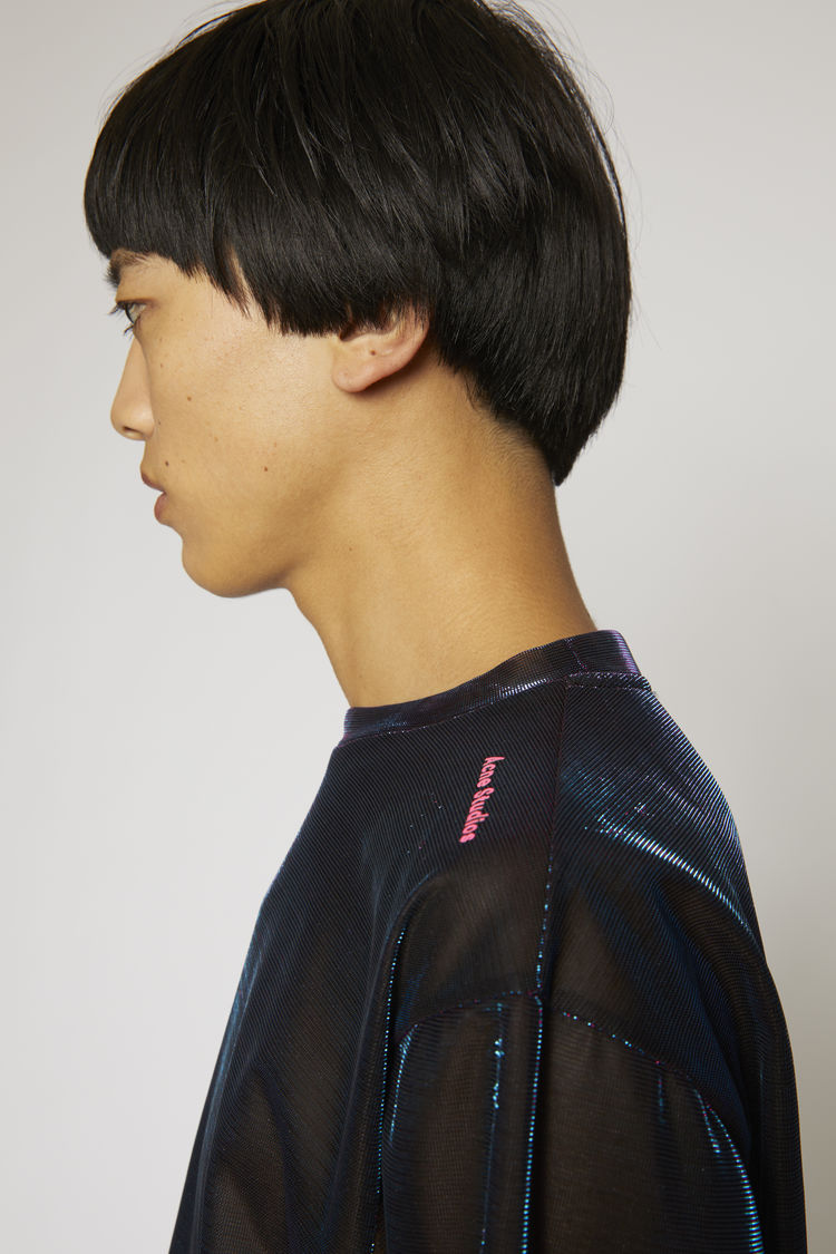 ACNE STUDIOS Iridescent mesh top Blue