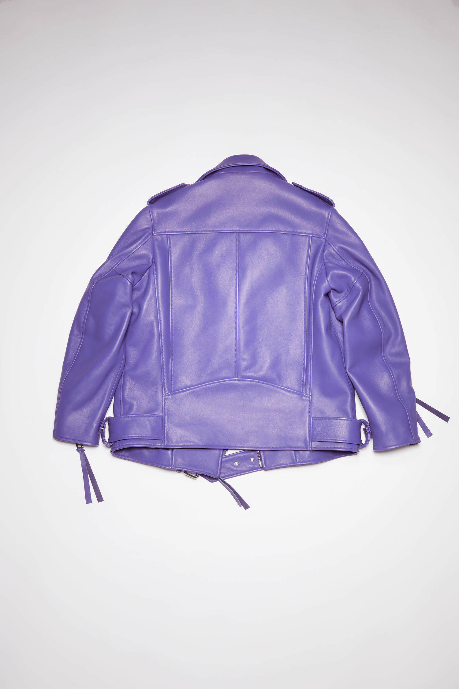 purple leather jacket