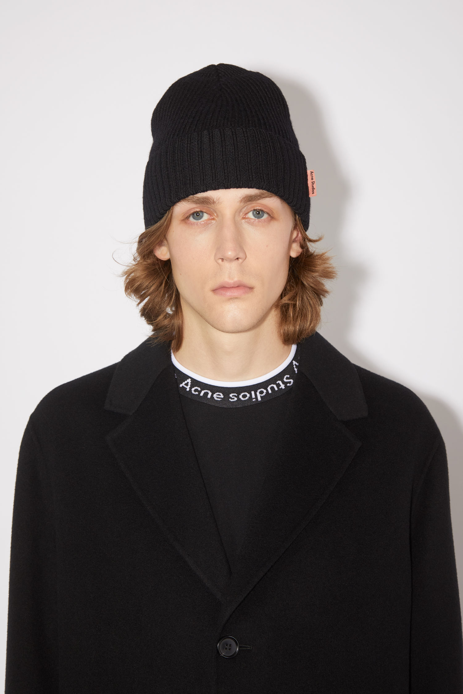 Acne Studios - Ribbed beanie hat - Black