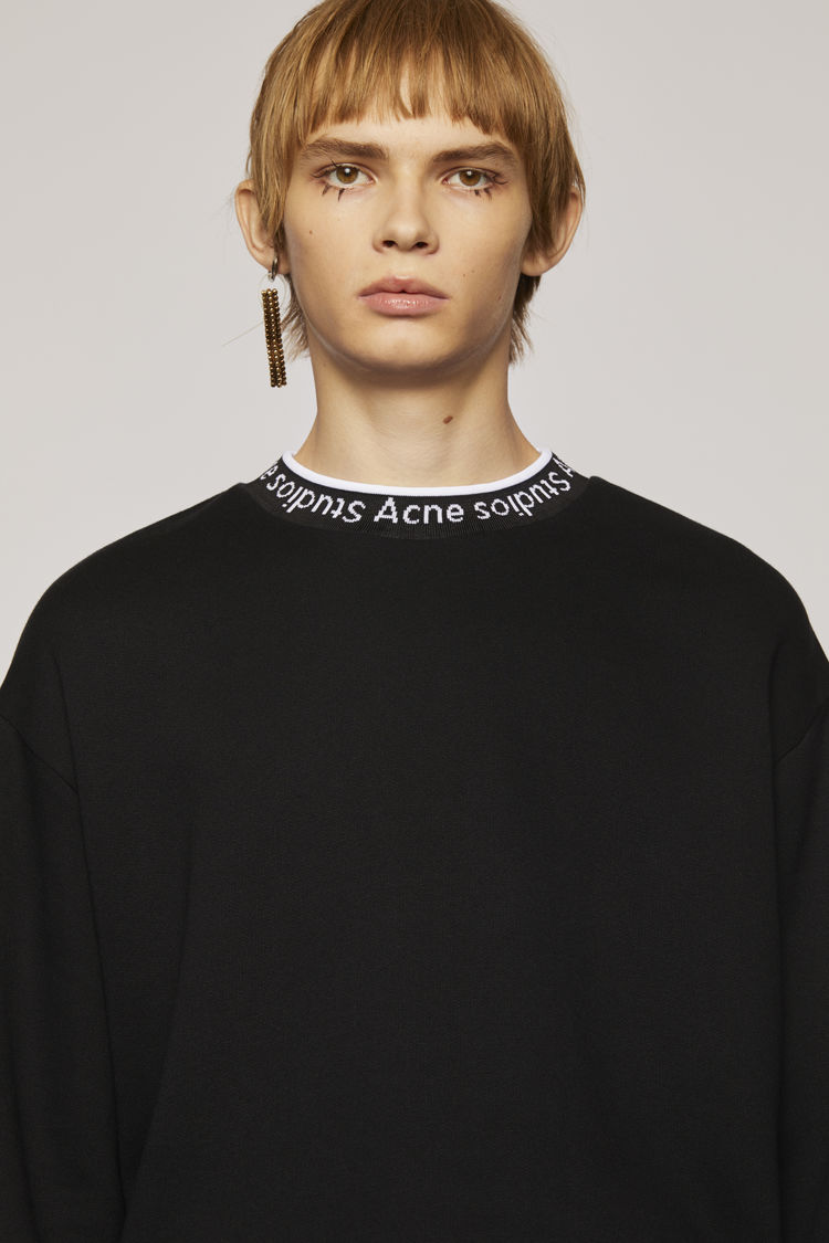 ACNE STUDIOS Logo crewneck sweatshirt Black