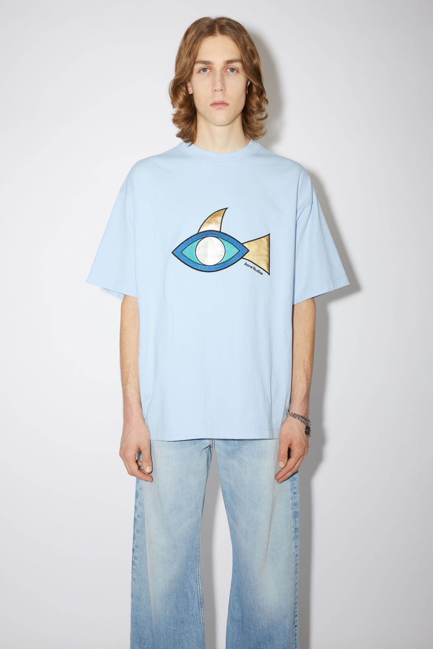 Acne Studios - Cotton t-shirt - Pale blue