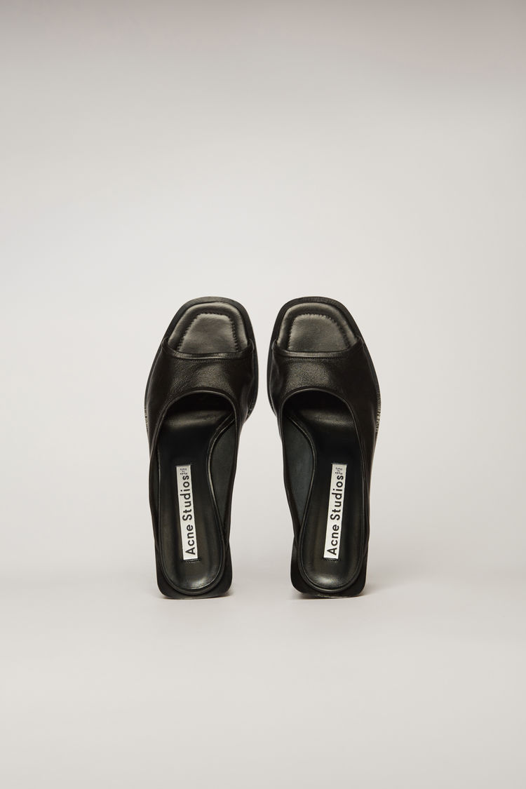 ACNE STUDIOS Open-toe leather mules Black/black