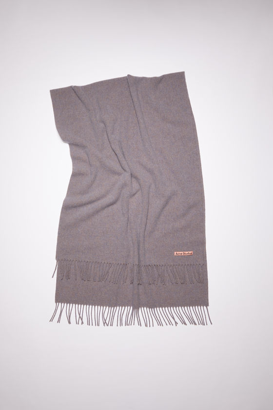 participant mercy accessories Acne Studios - Oversized fringed wool scarf - Light purple melange