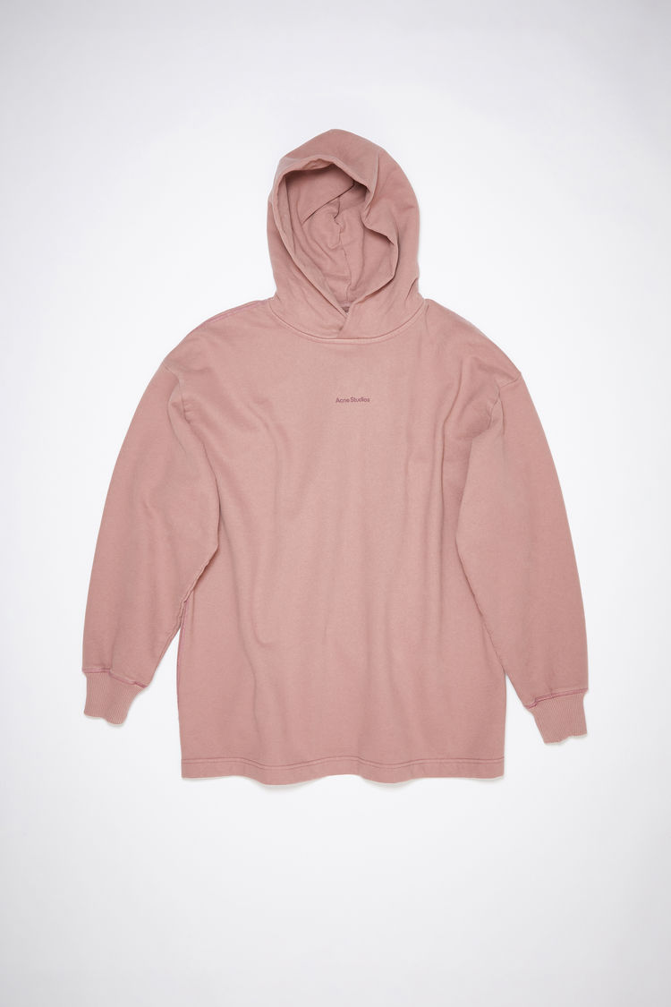 Acne Studios Logo Hooded Sweatshirt In Blush Pink