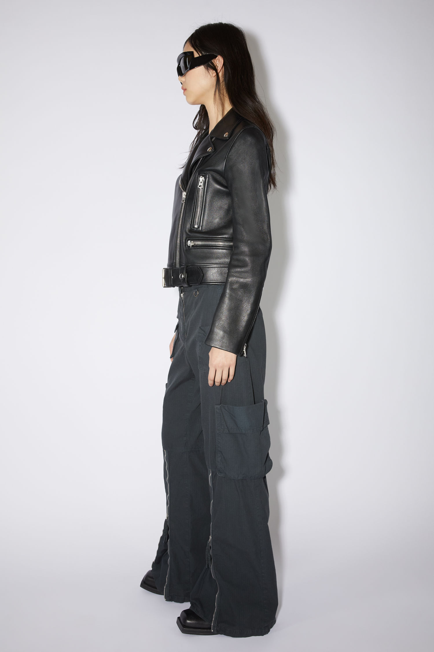acne studios leather biker jacket