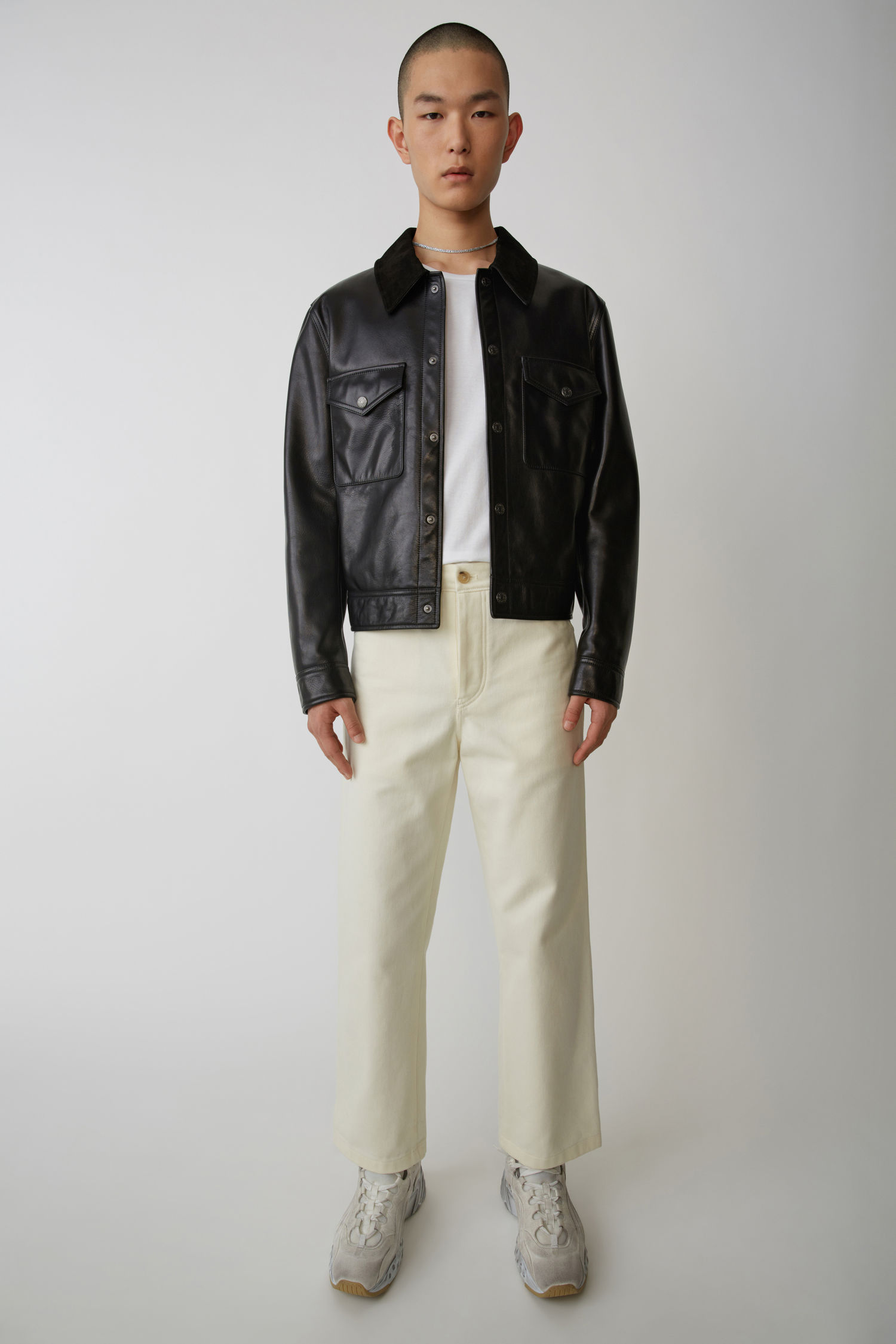 ACNE STUDIOS Workwear trousers ivory white