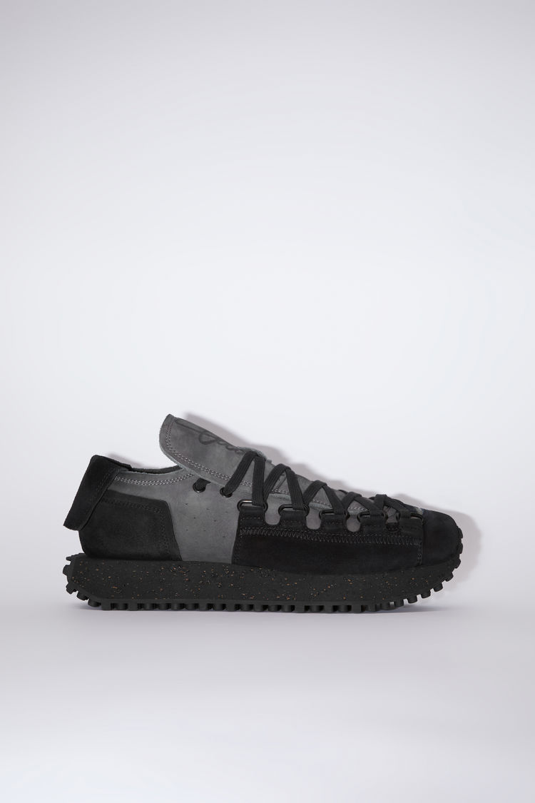 Acne Studios Nofo M Grey/black  Lace-up Sneakers In Grey,black