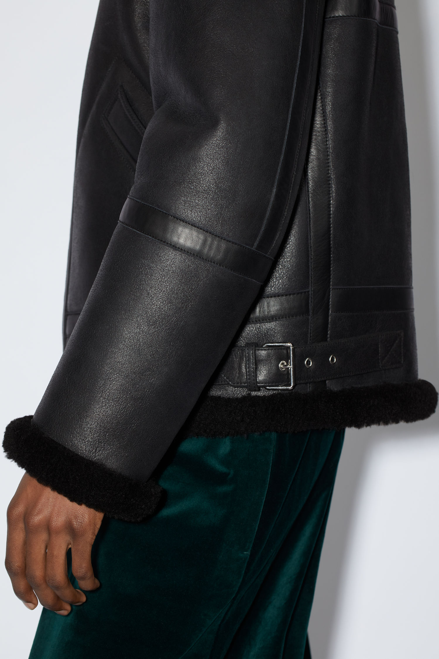 shearling aviator jacket acne