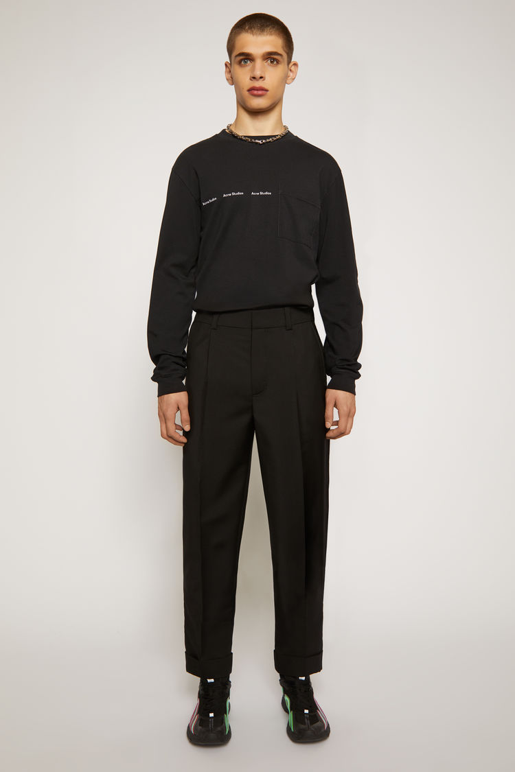 acne black trousers