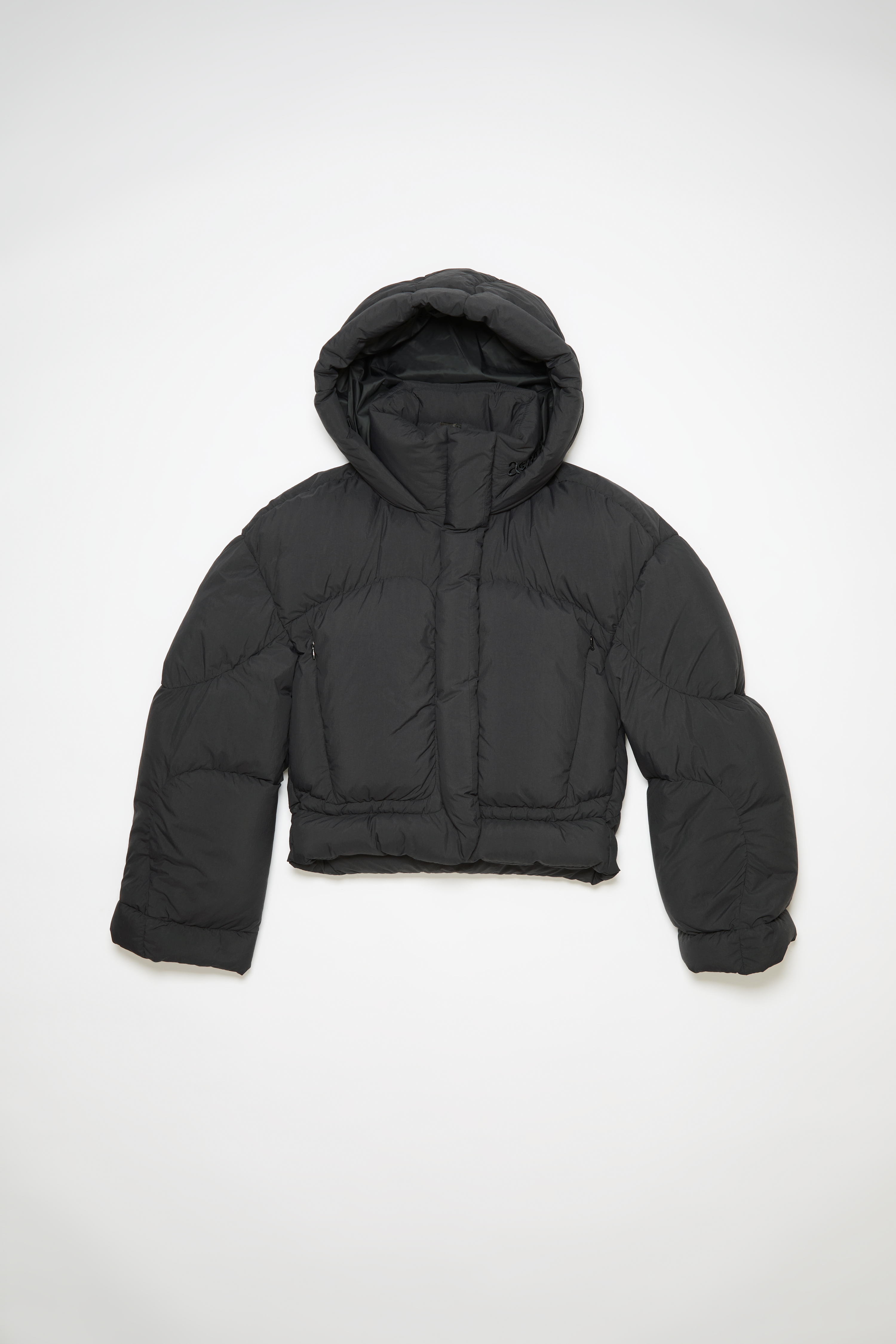 Acne Studios Hooded Puffer Jacket In Black
