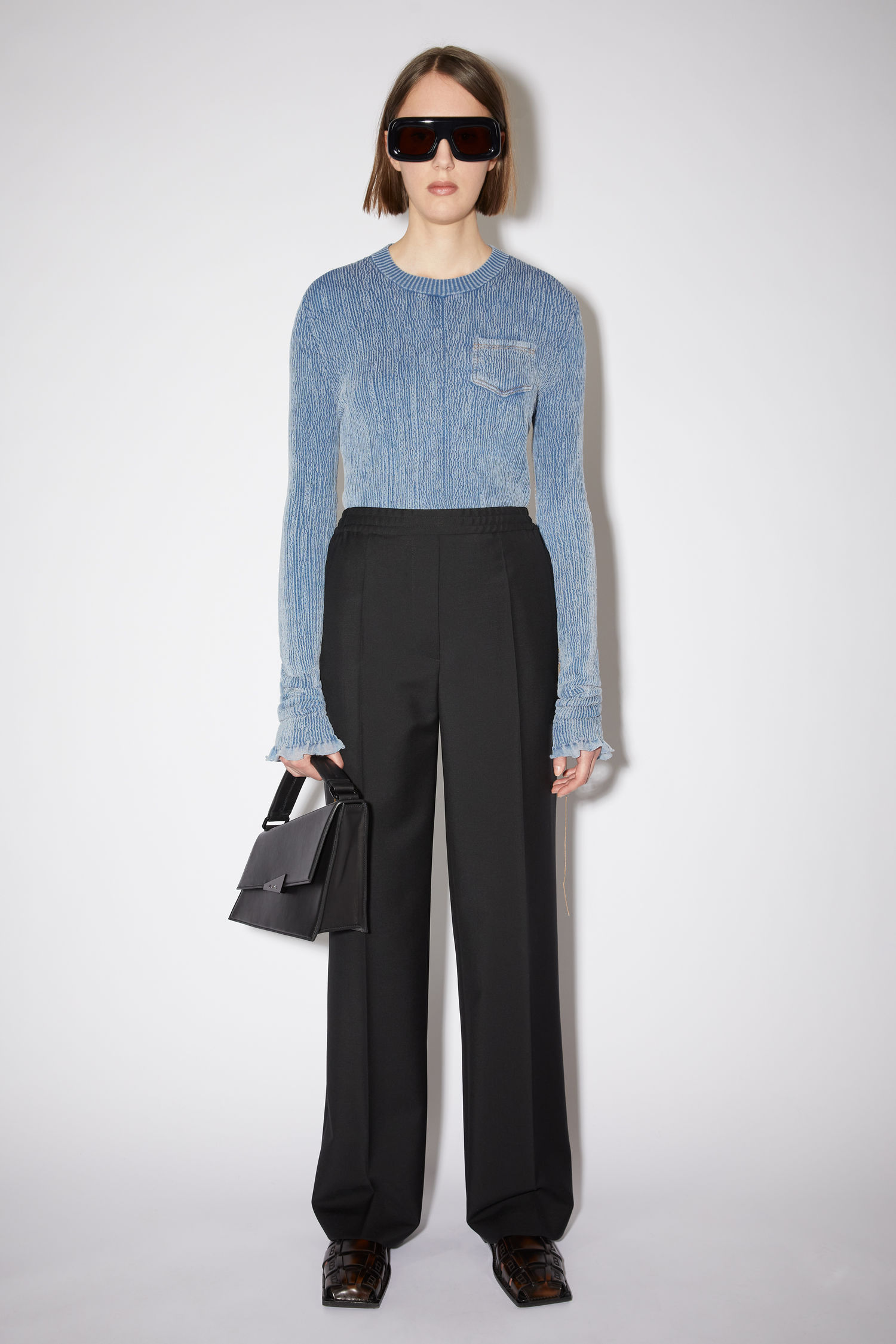 Acne Studios - Wool blend trousers - Black