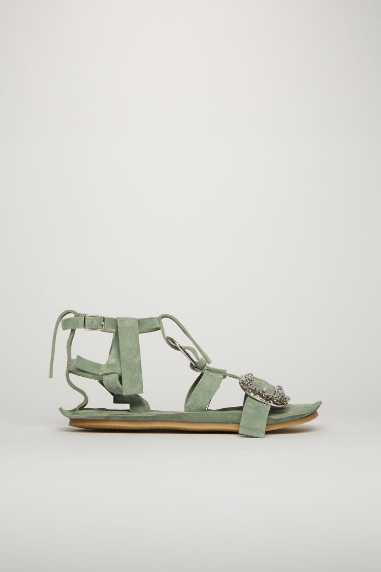 ACNE STUDIOS Western buckle-strap sandals Pastel green