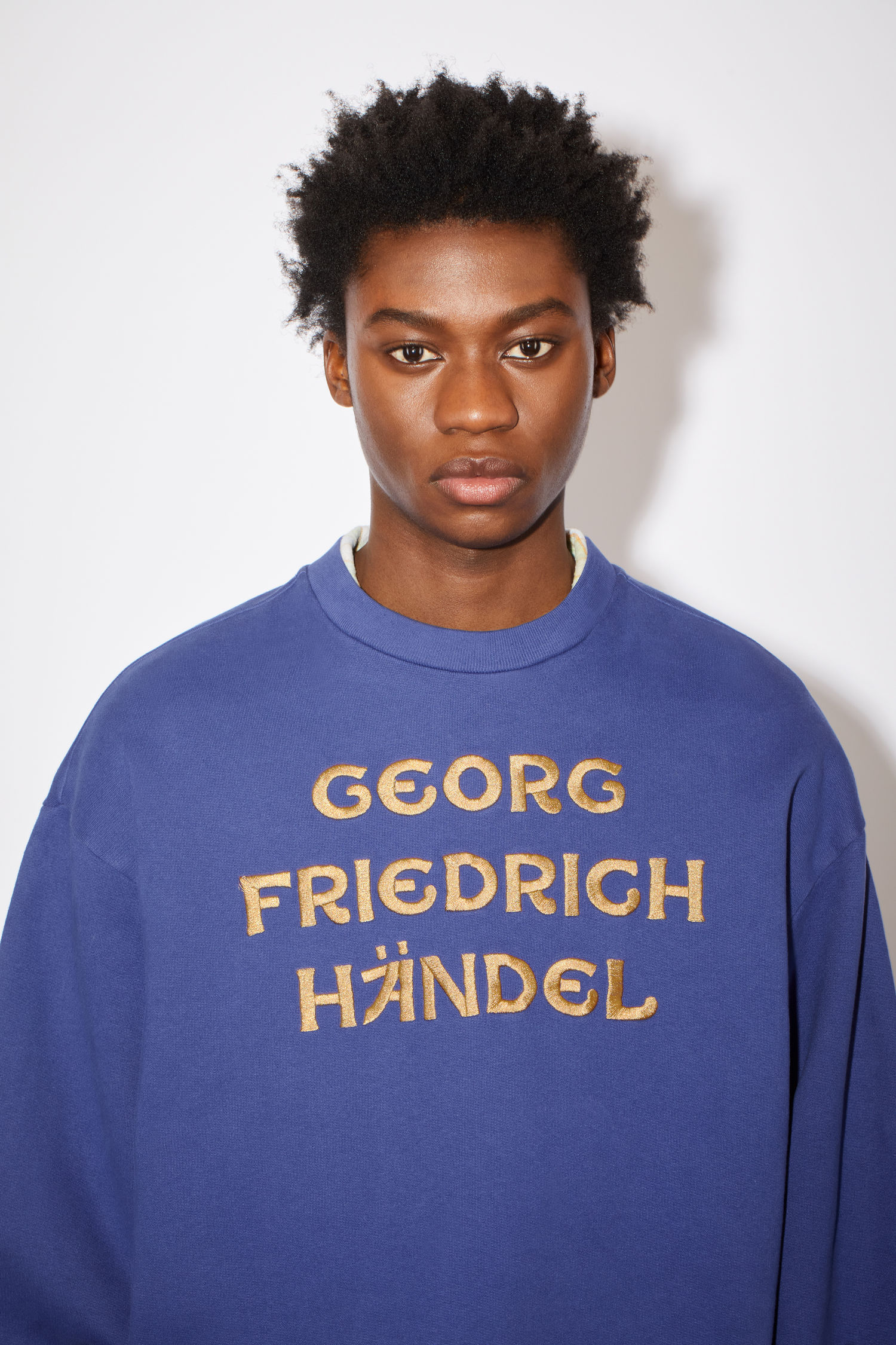 Acne Women's Composer Crew Neck Sweatshirt - Blue - Sweatshirts