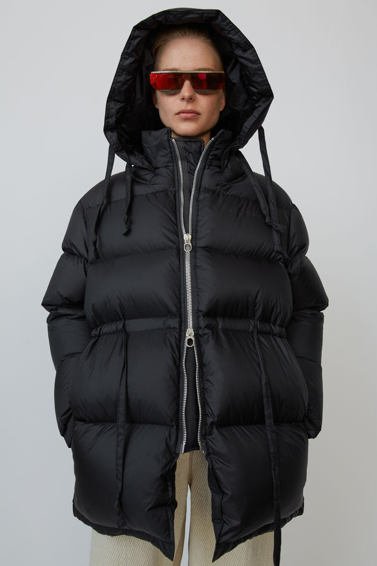ACNE STUDIOS Hooded down jacket Black