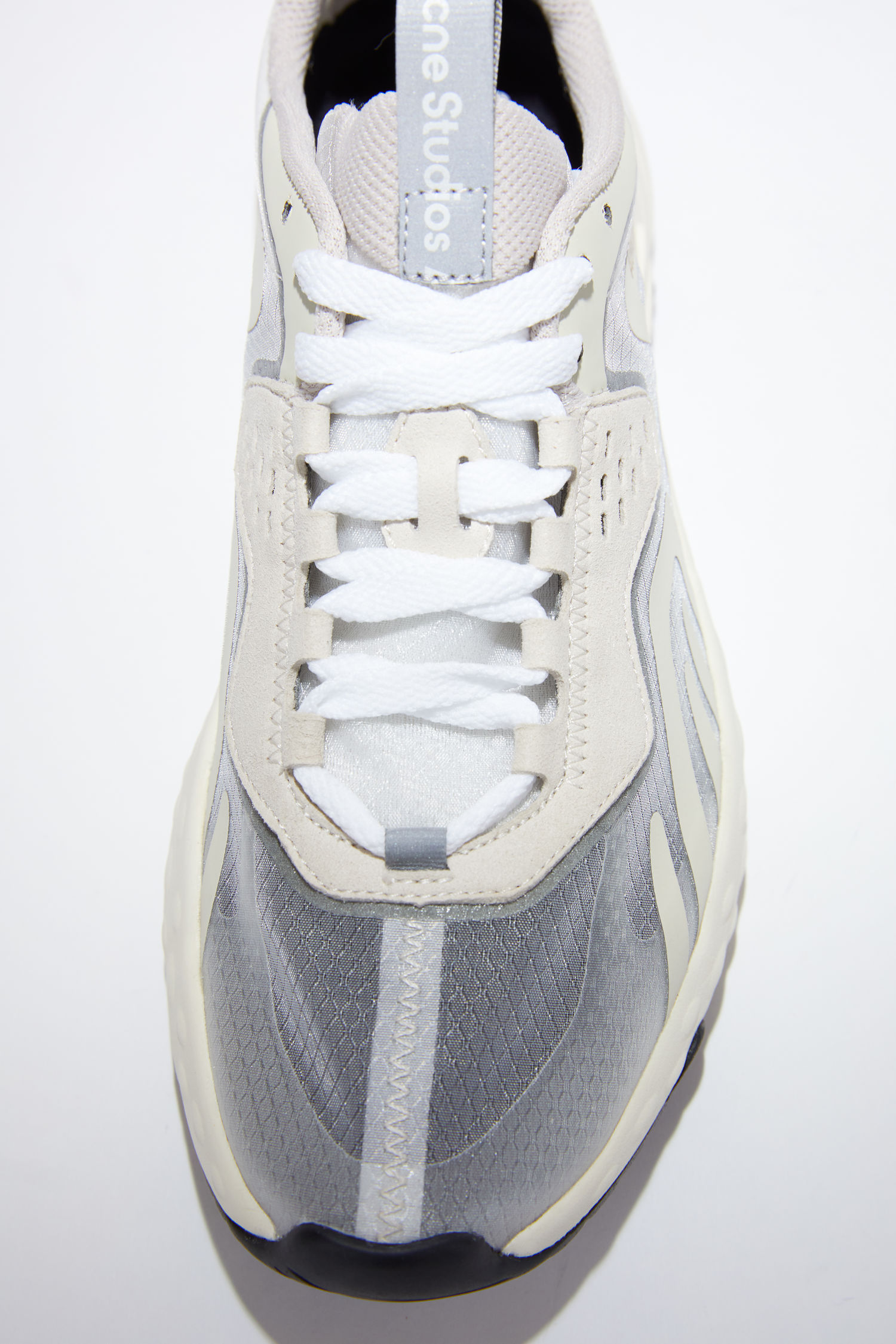 black and white tennis shoes on Acne Studios Lace Up Sneakers White Ivory Ivory