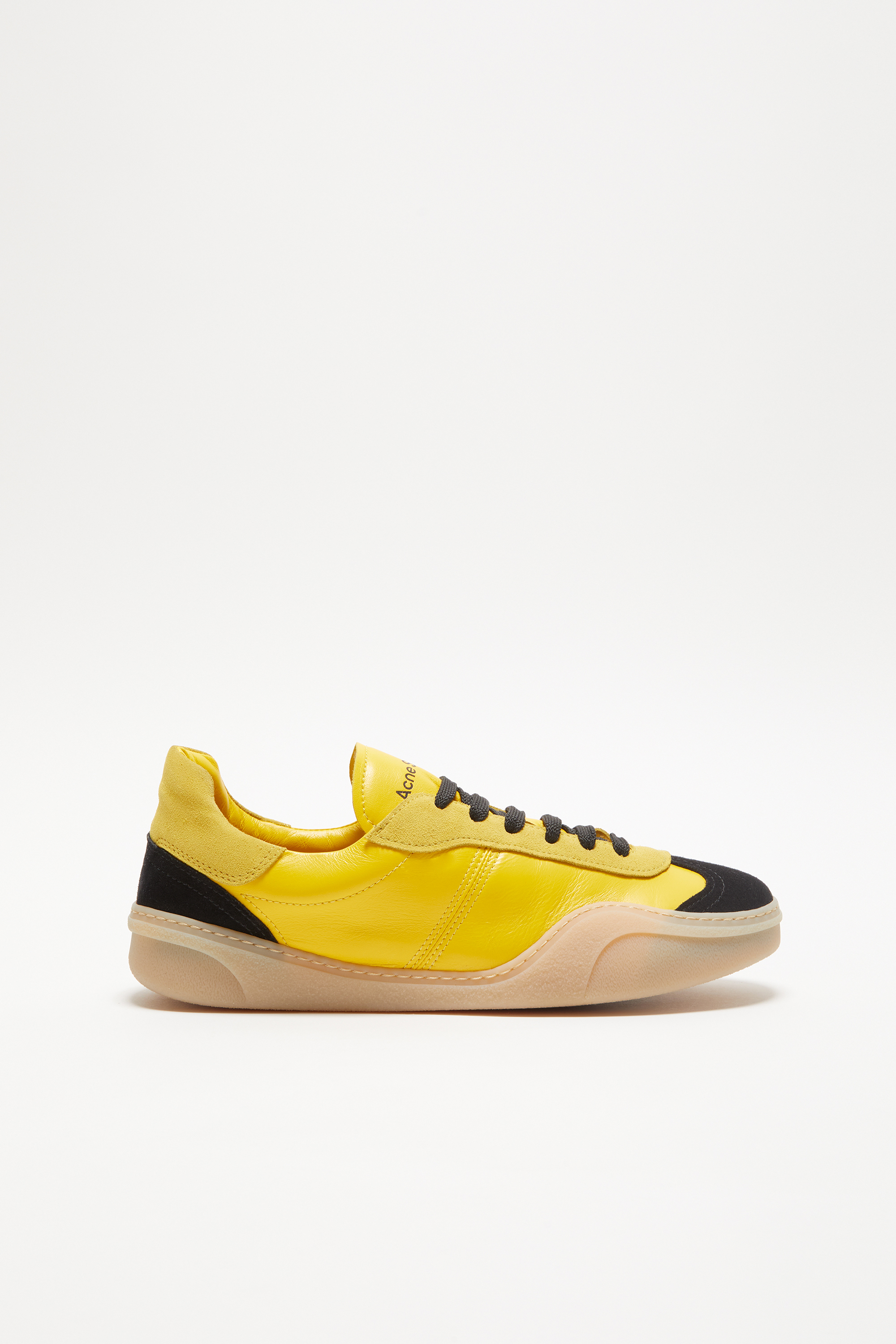Shop Acne Studios Lace-up Sneakers In Yellow,black