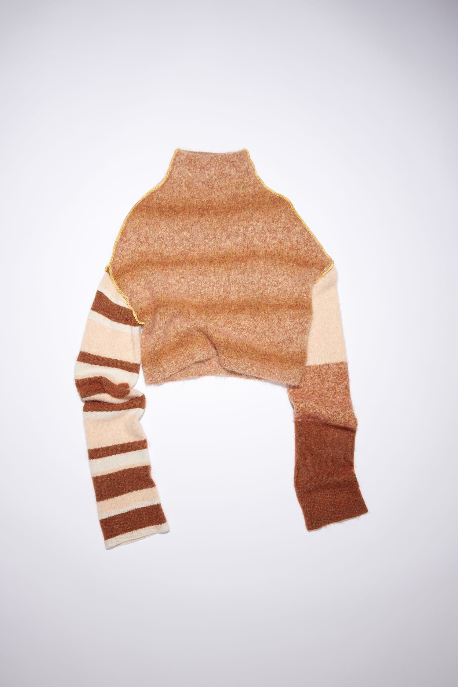 orange cropped turtleneck