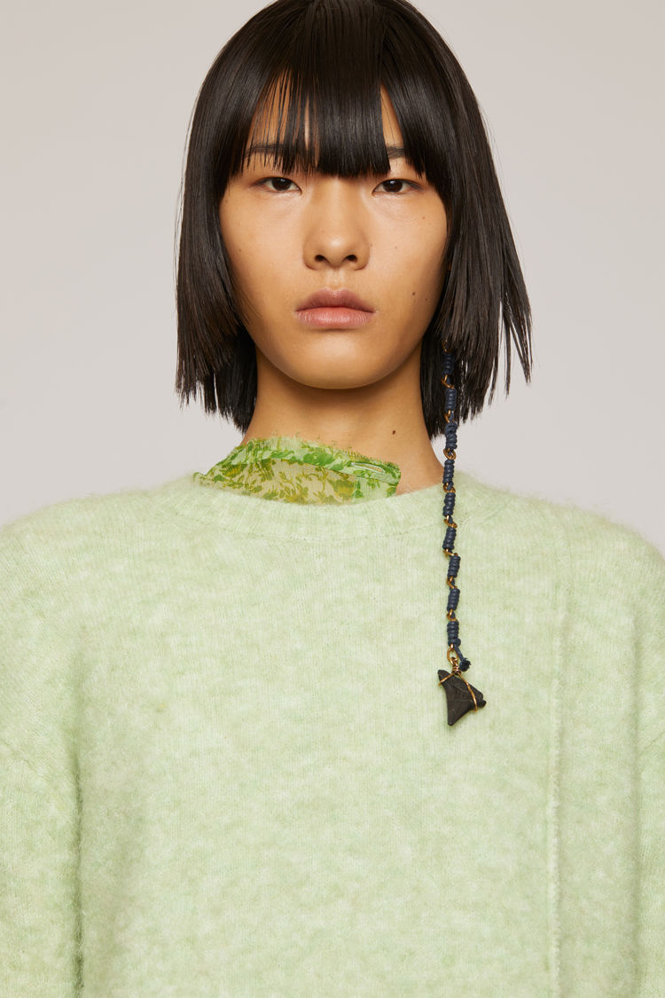 ACNE STUDIOS Asymmetric-hem sweater Pistachio Green