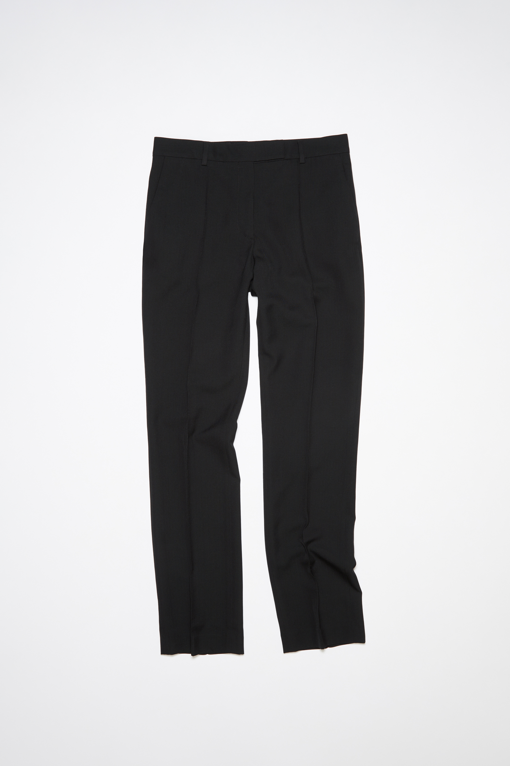 Shop Acne Studios Narrow Tailored Trousers In Black