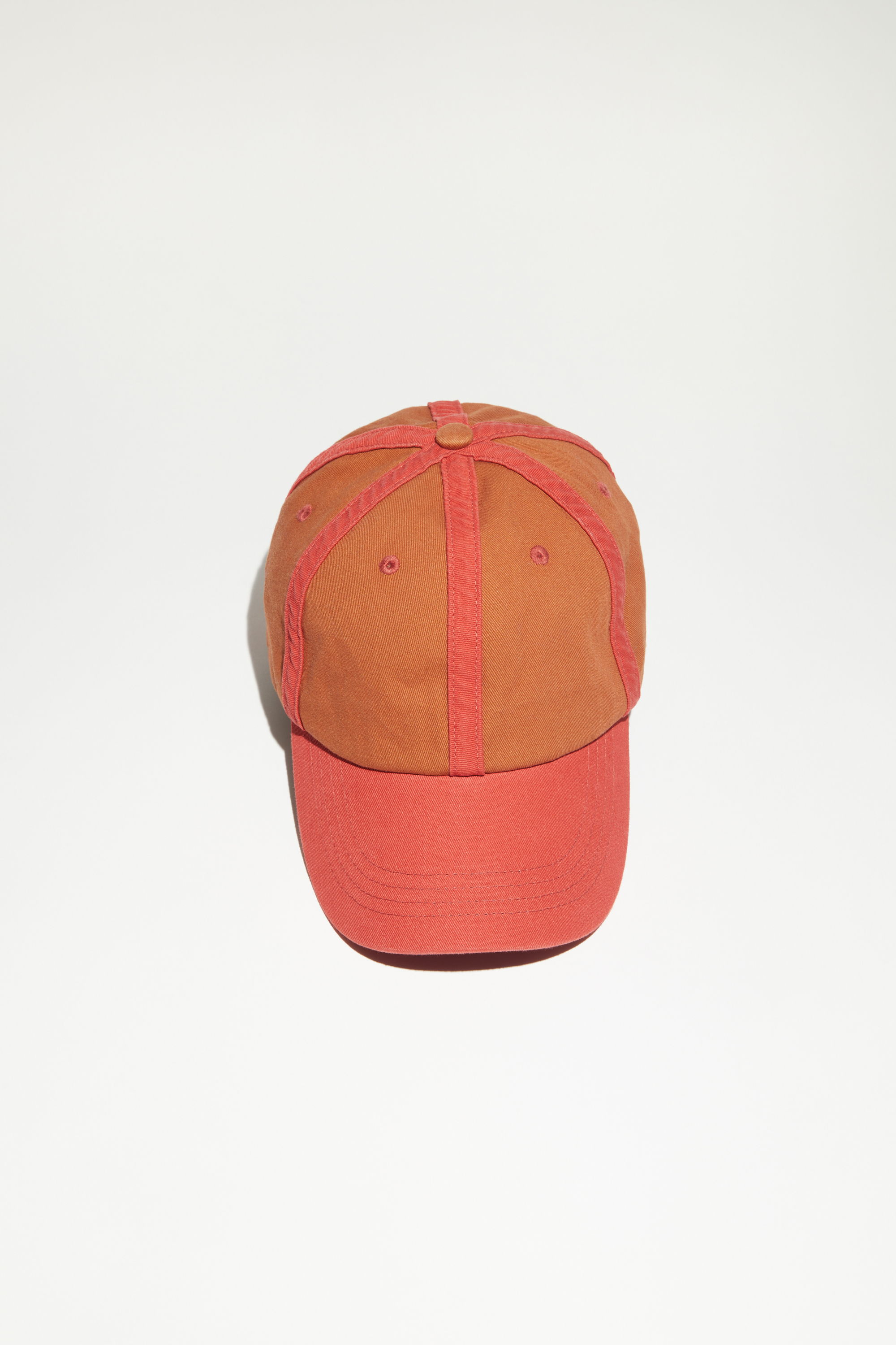 Acne Studios Fn-ux-hats000213 Rust Red/orange Cotton Baseball Cap In Rust Red,orange