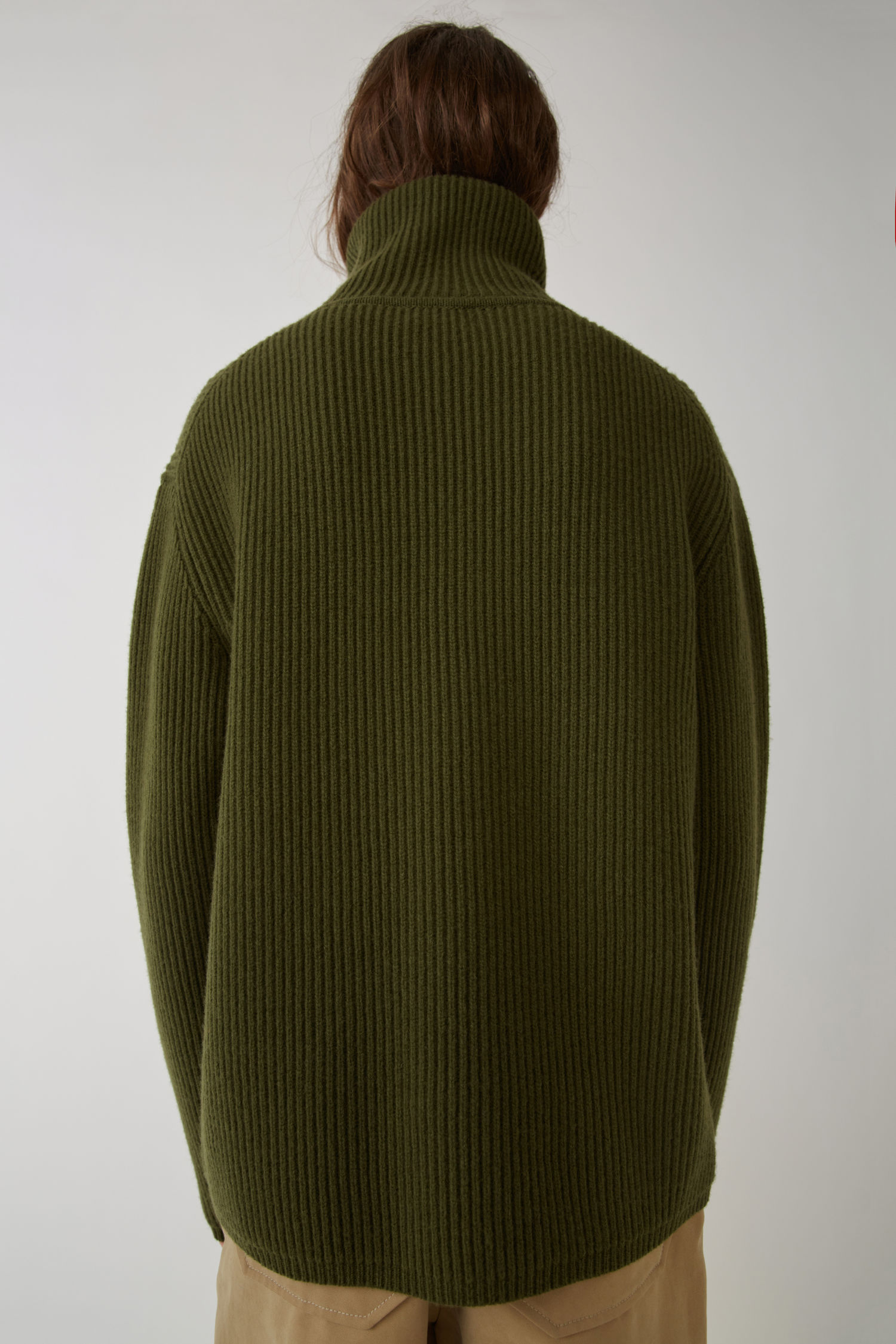 ACNE STUDIOS Fisherman sweater hunter green