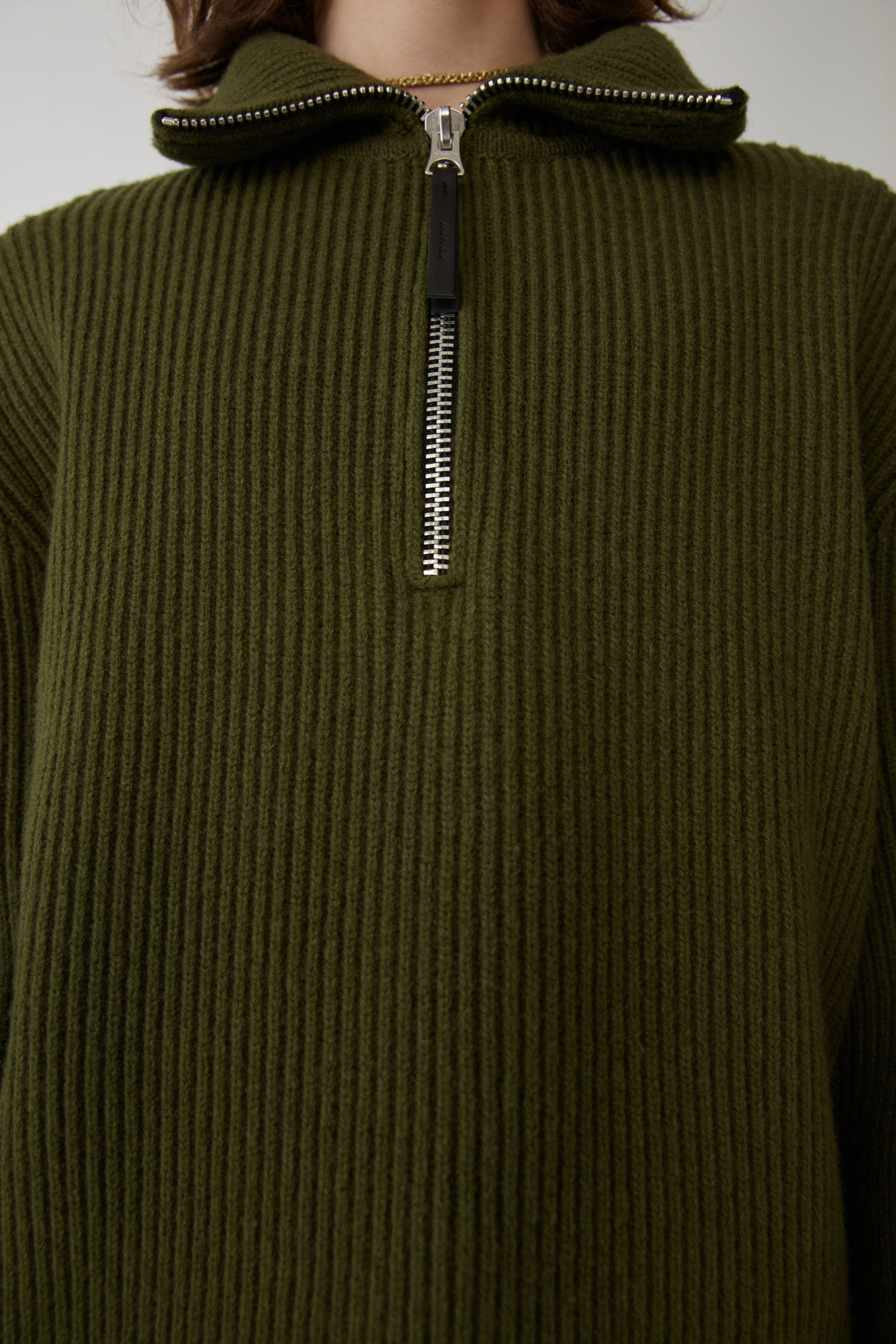 ACNE STUDIOS Fisherman sweater hunter green