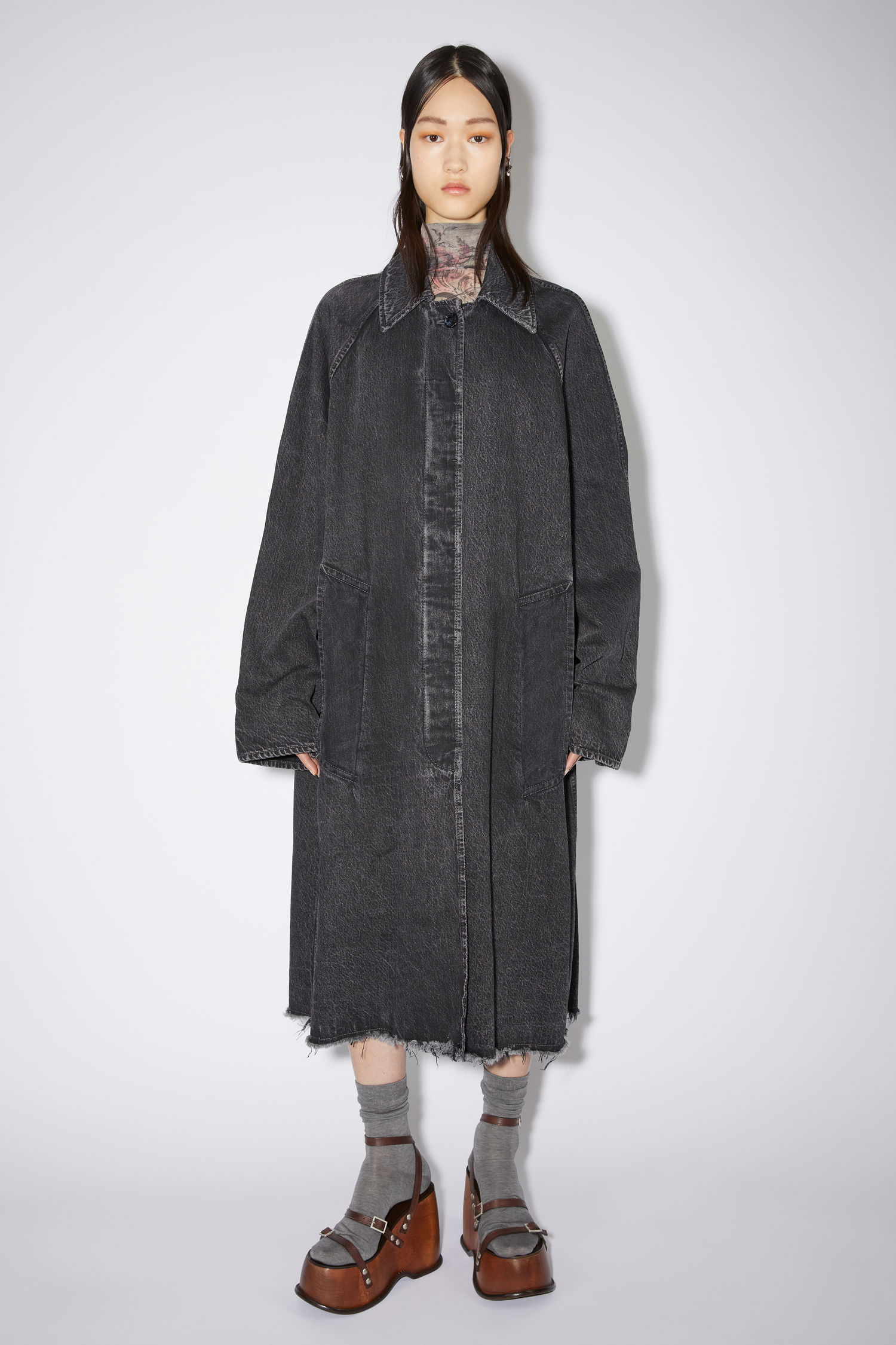 아크네 스튜디오 코트 Acne Studios Denim coat - Black/grey