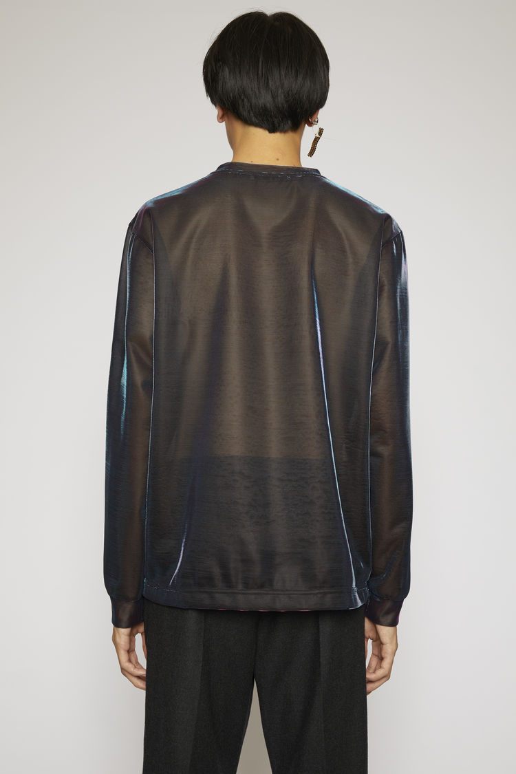 ACNE STUDIOS Iridescent mesh top Blue