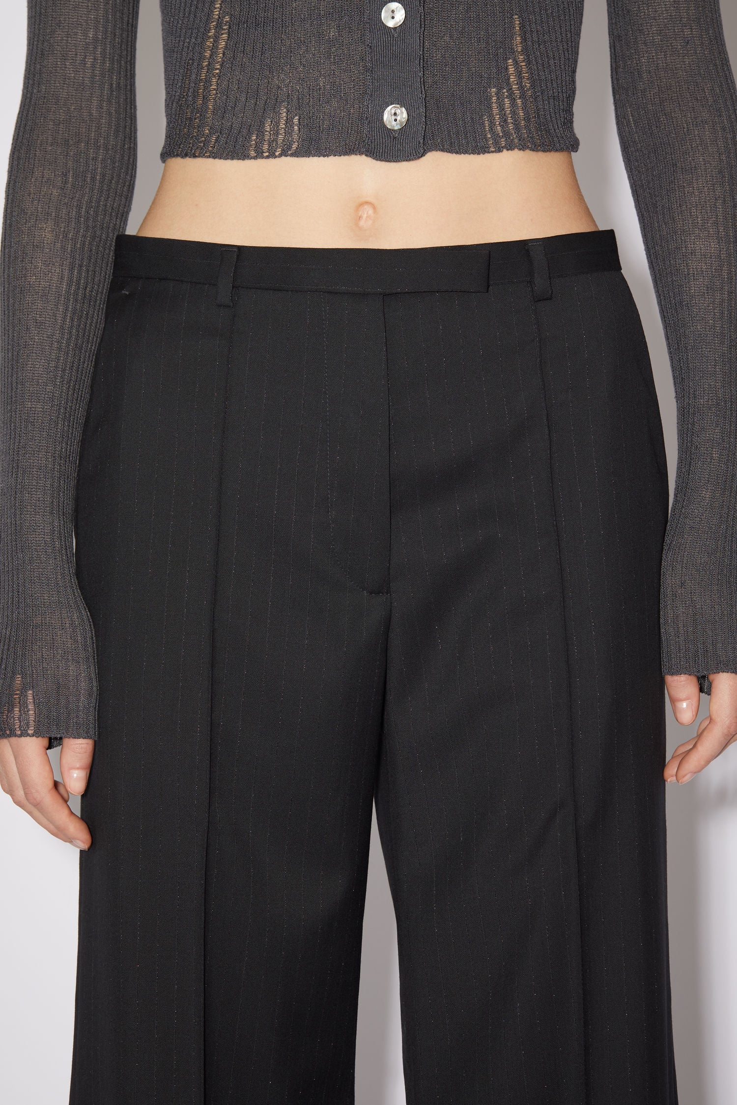 Acne Studios - Pinstripe trousers - Black