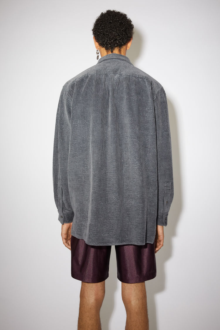 ACNE STUDIOS Corduroy overshirt Charcoal Grey