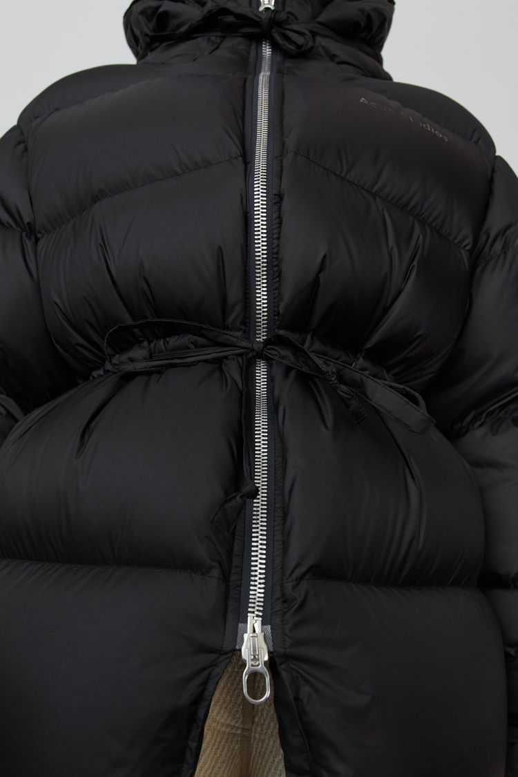 ACNE STUDIOS Hooded down jacket Black
