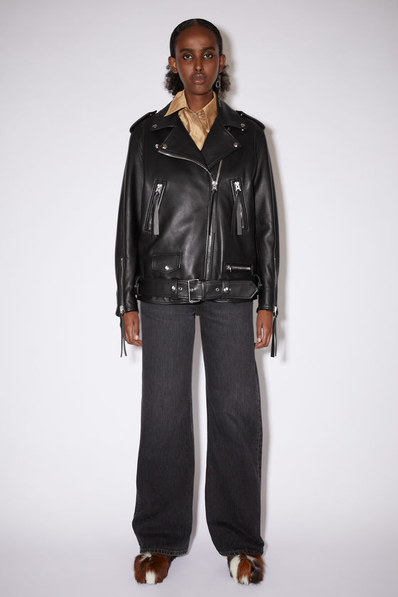 acne studios black leather jacket
