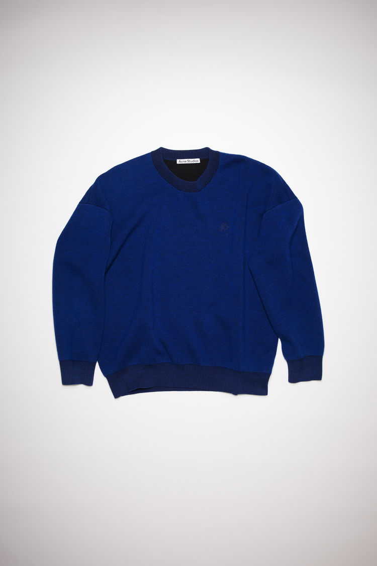 Acne Studios Crew Neck Sweater In Indigo Blue