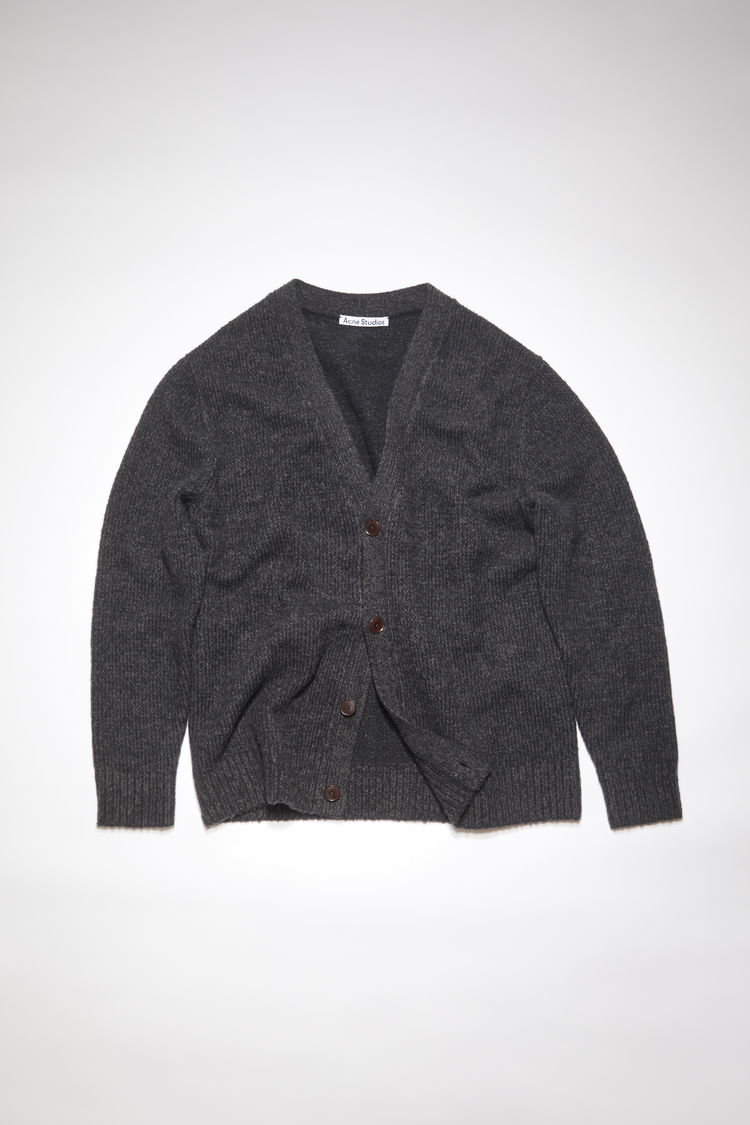Acne Studios Wool Blend Cardigan In Used Black