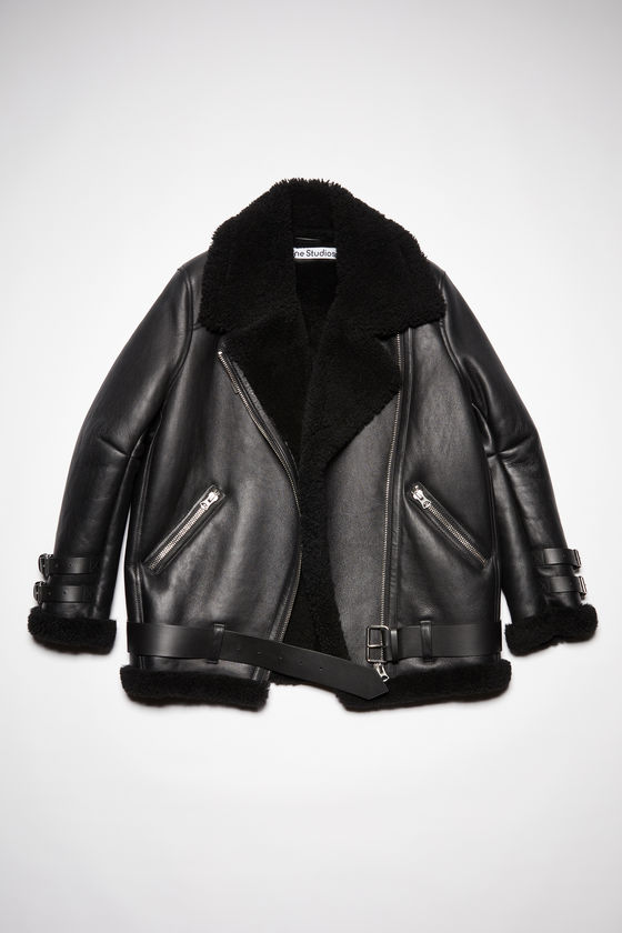 Womens Clothing Jackets Leather jackets Acne Studios Leather Jacket in Black 