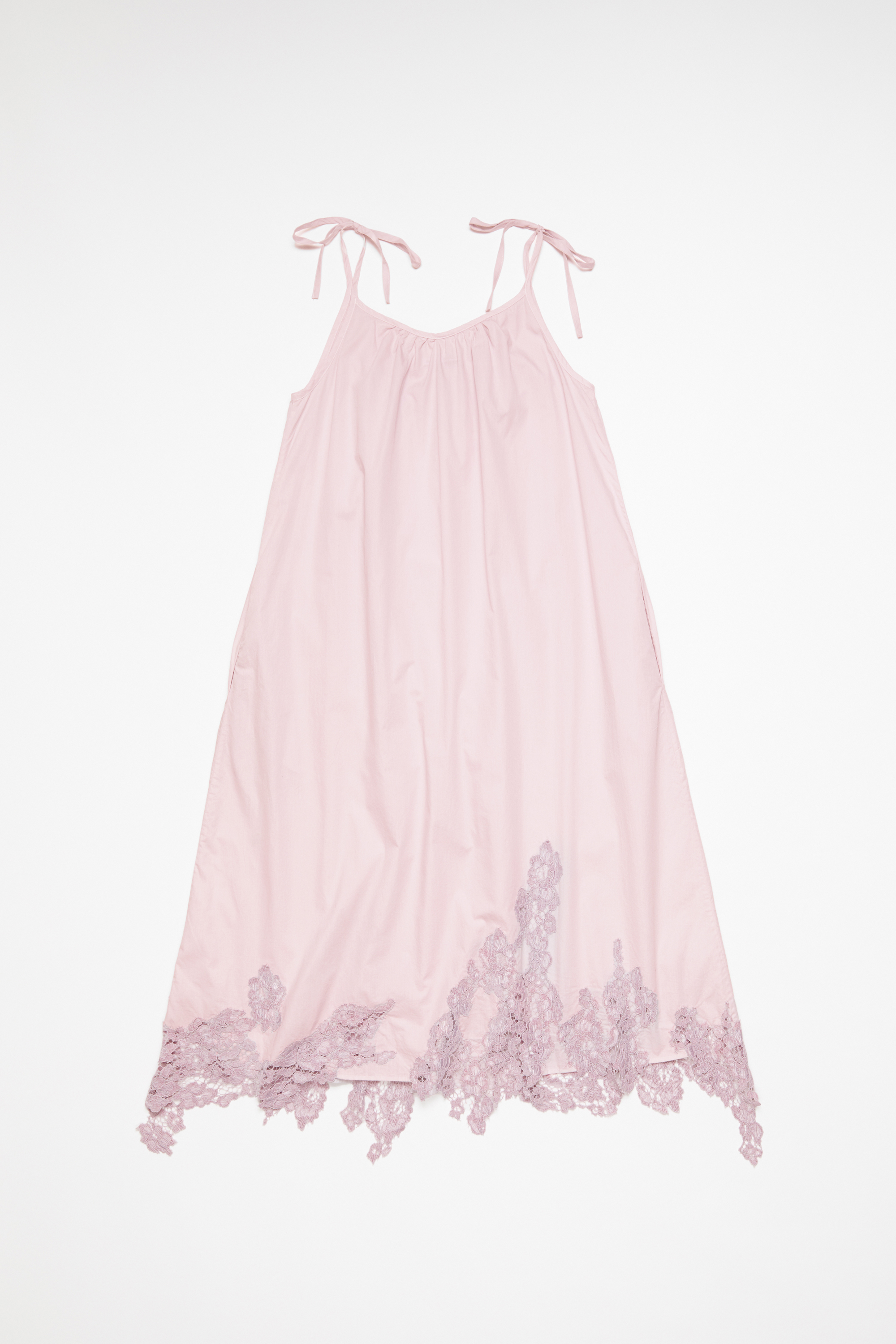 Acne Studios Pink Strap Maxi Dress In Bnk Light Lilac Purp