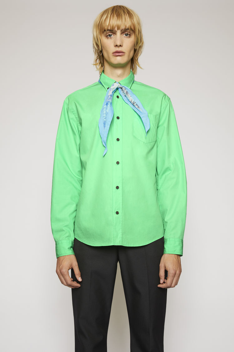 ACNE STUDIOS Classic cotton poplin shirt Spearmint green