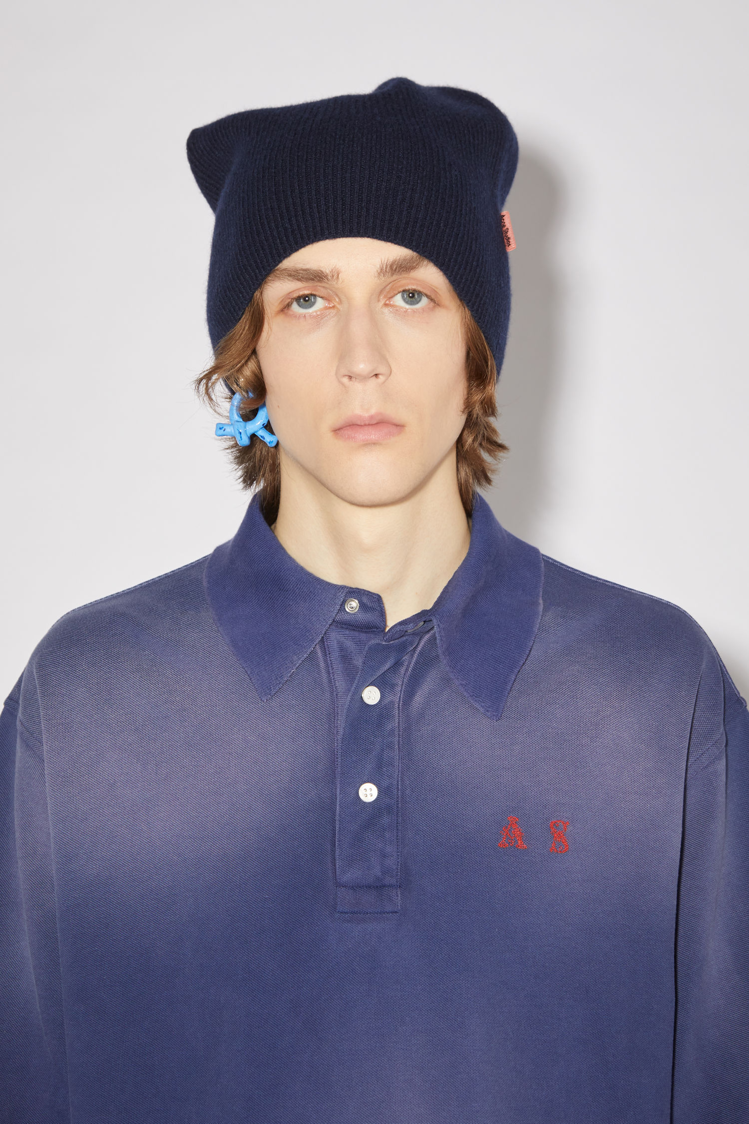 Acne Studios - Wool blend beanie hat - Navy