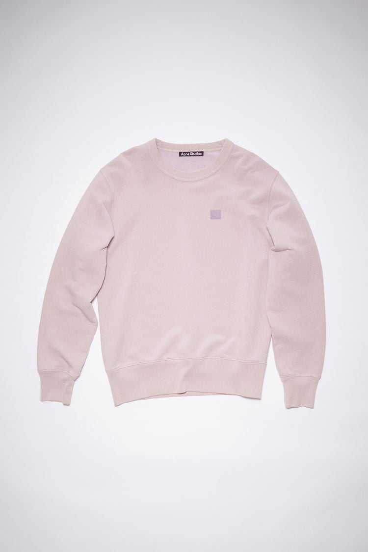 Acne Studios Crew Neck Sweatshirt In Violet Pink Melange ModeSens