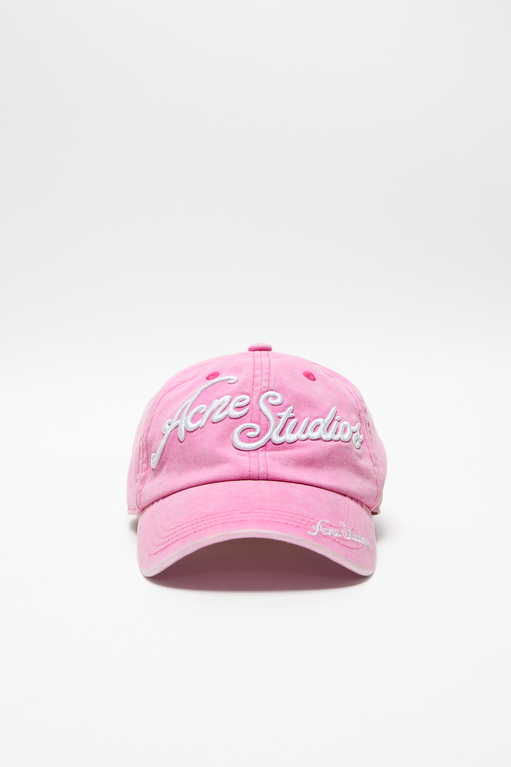 Acne Studios Logo Cap In Bubble Pink