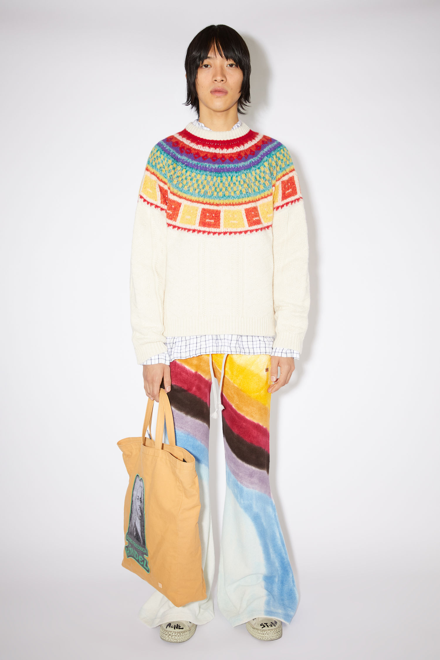 Acne Studios - Rainbow crew neck wool 