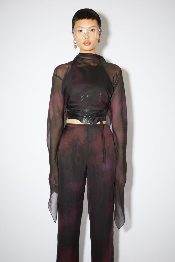 FN-WN-BLOU000568, Black/fuchsia pink