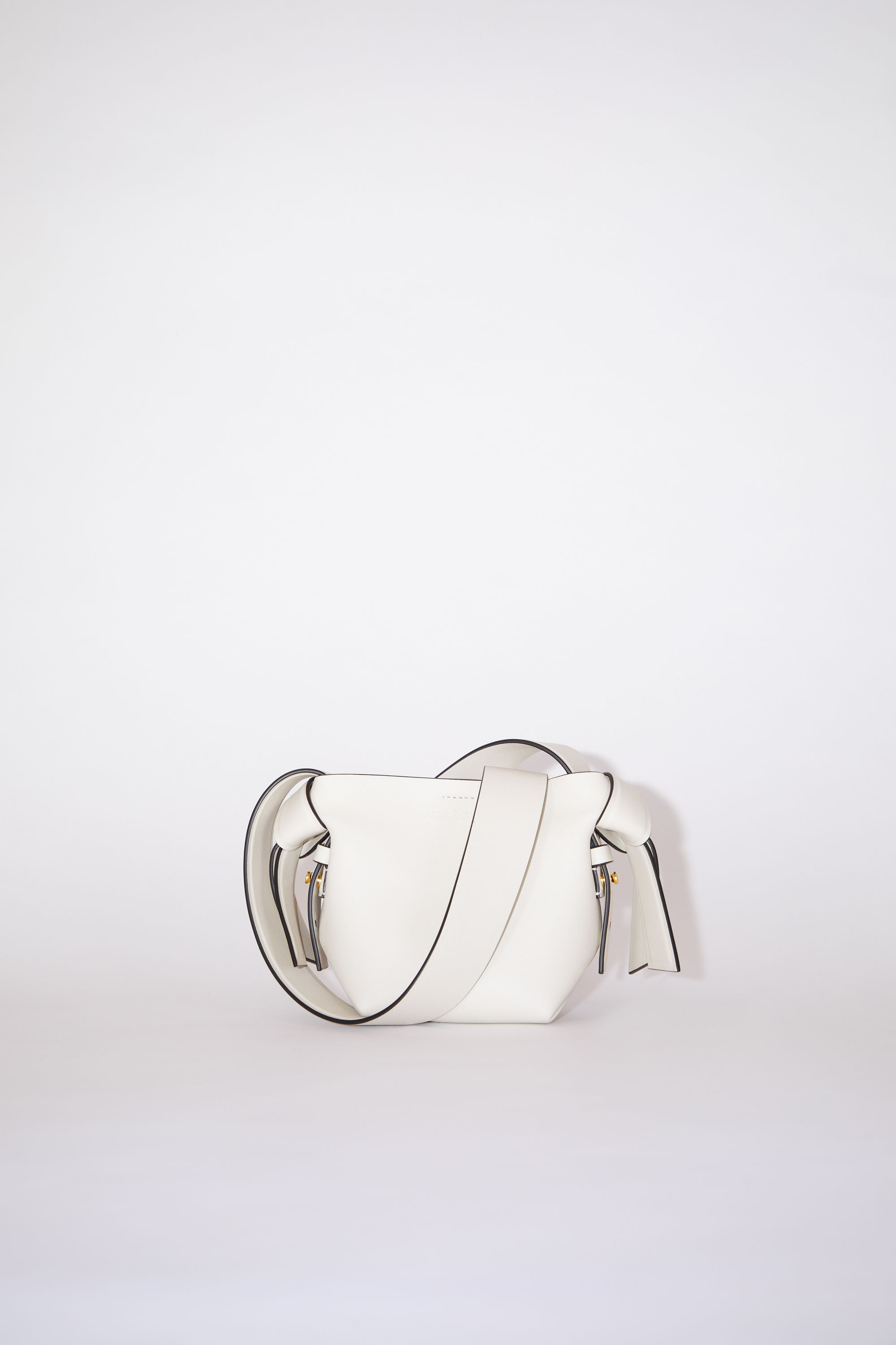 Acne Studios Musubi Micro White/black Musubi Micro Tote In White,black