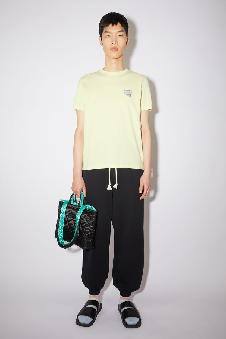 Acne Studios Face Patch T-shirt In Gold