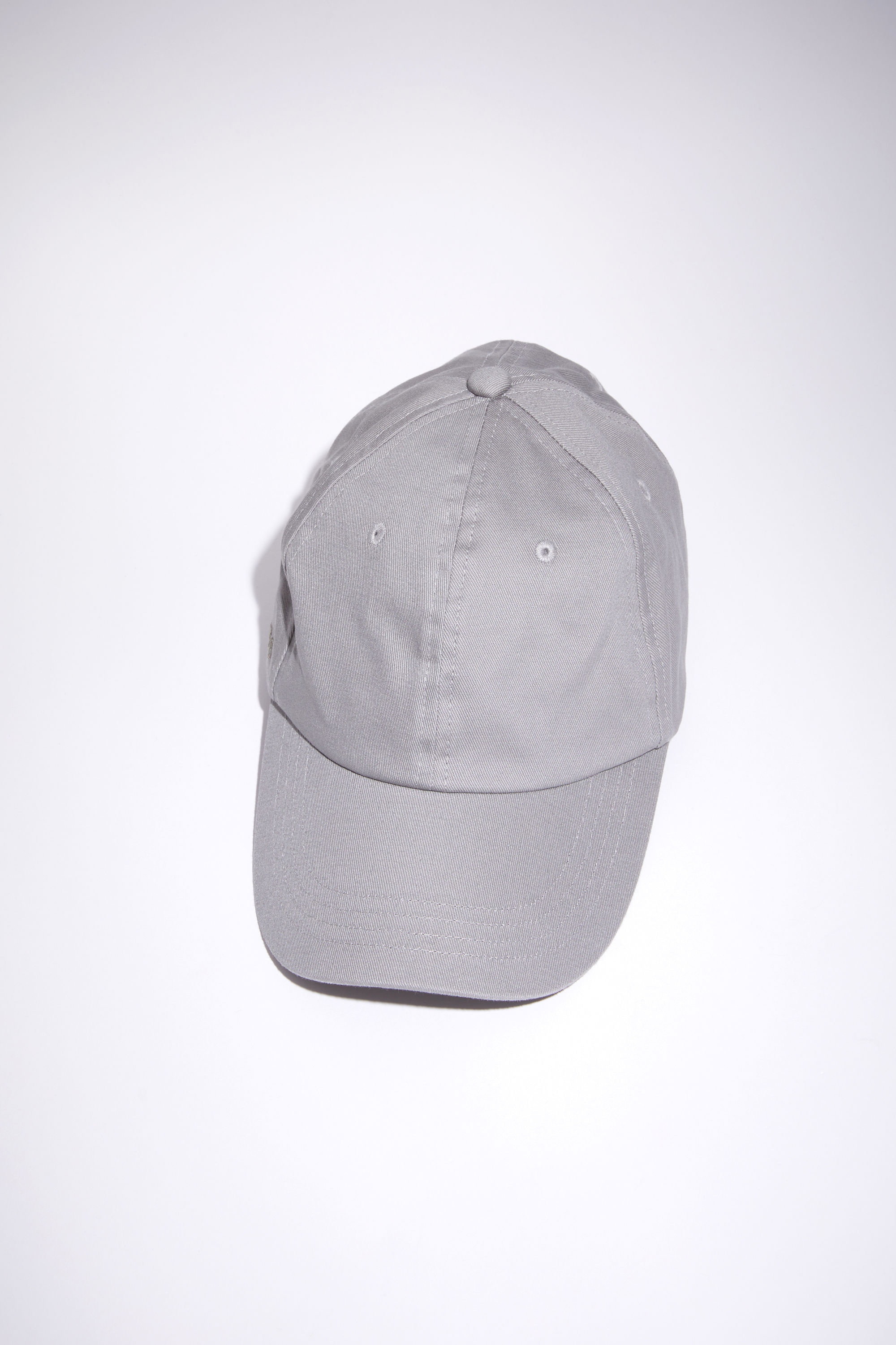 Acne Studios Fn-ux-hats000148 Grey/khaki Cotton Baseball Cap In Grey,khaki