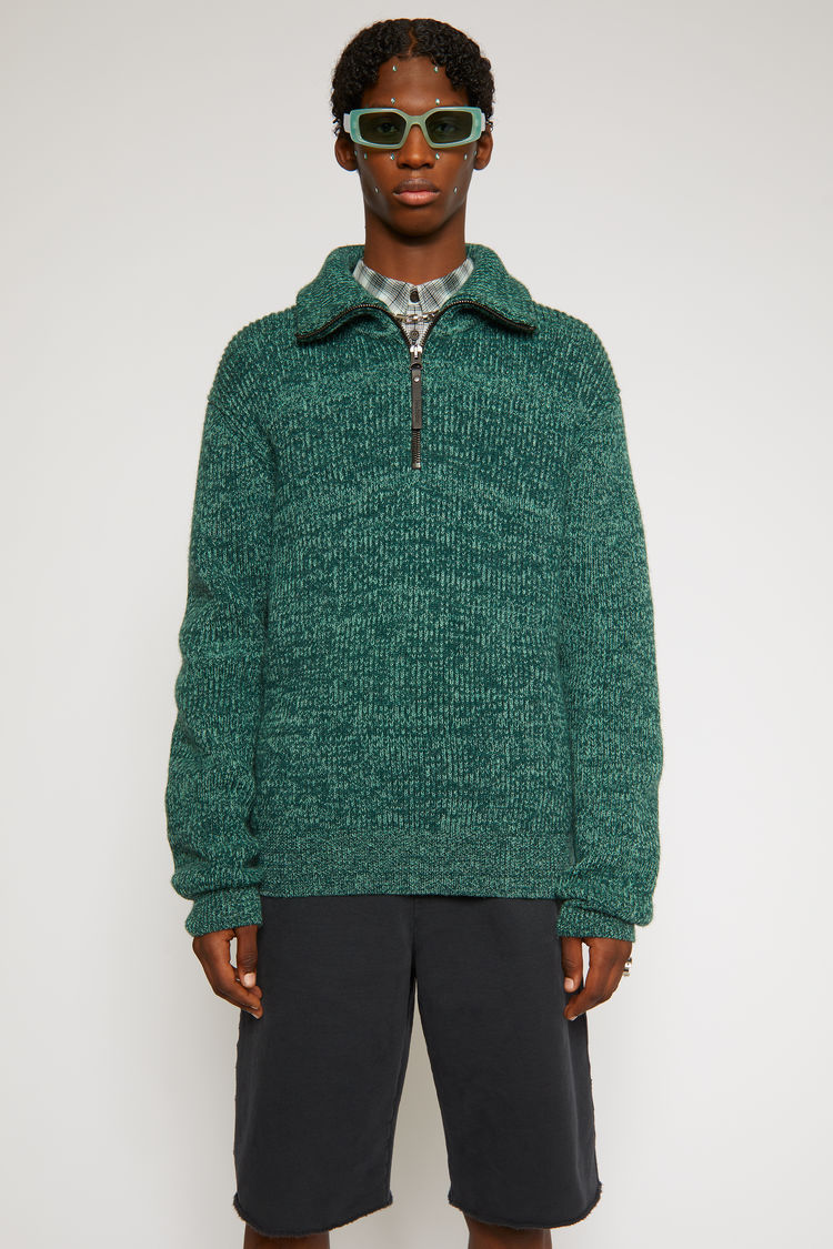 acne studios half zip sweater