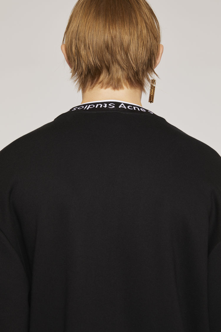 ACNE STUDIOS Logo crewneck sweatshirt Black